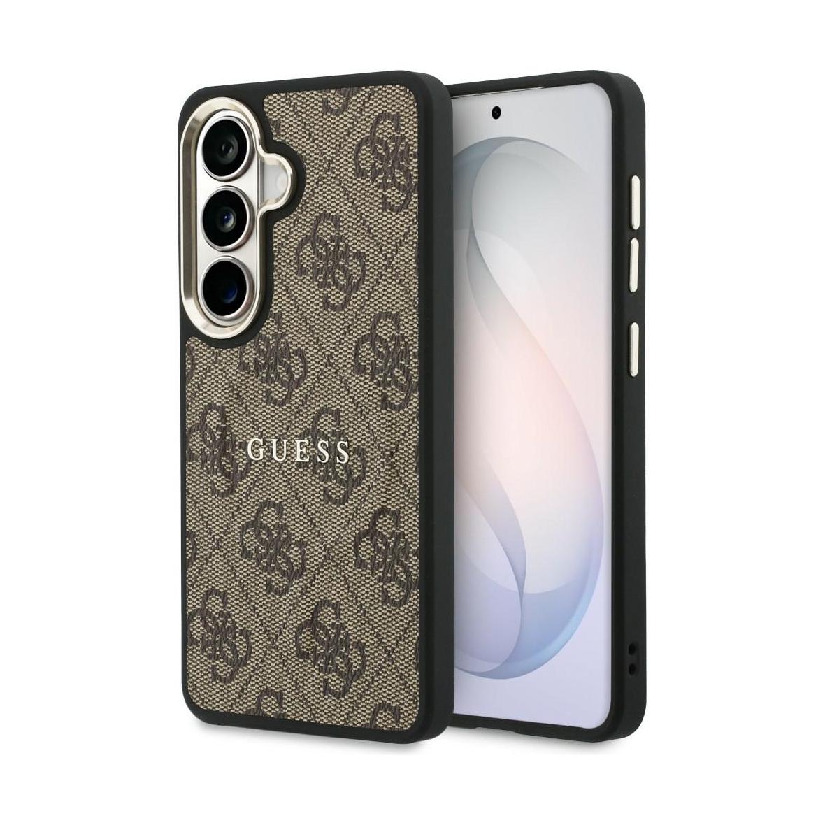 GUESS futerał do SAMSUNG S26 Plus GUHMS26MP4MSEGCW (4G Embossed Ring MagSafe) brązowy