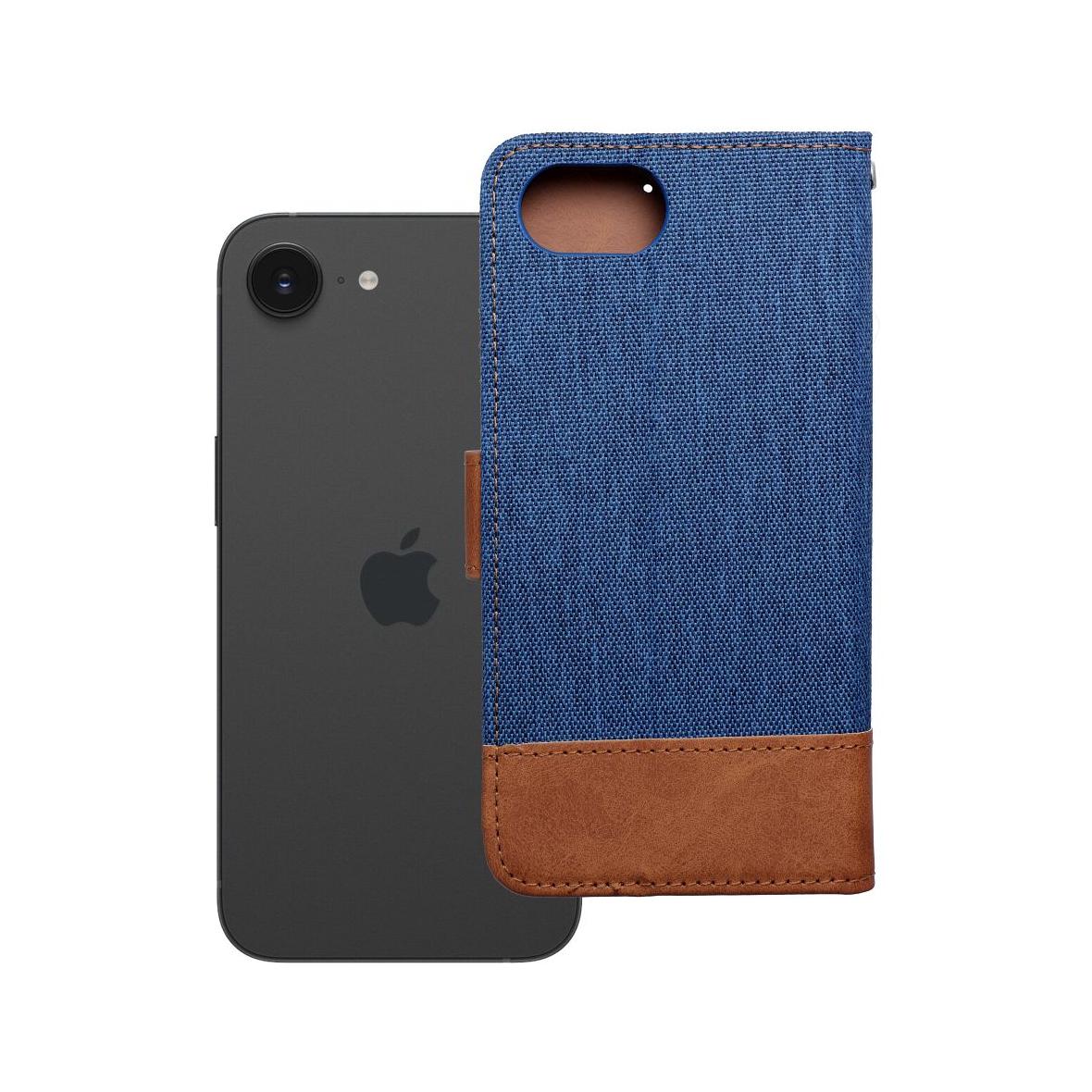 Etui z klapką na iPhone 16e (SE 4 2025) Jeans Book niebieskie