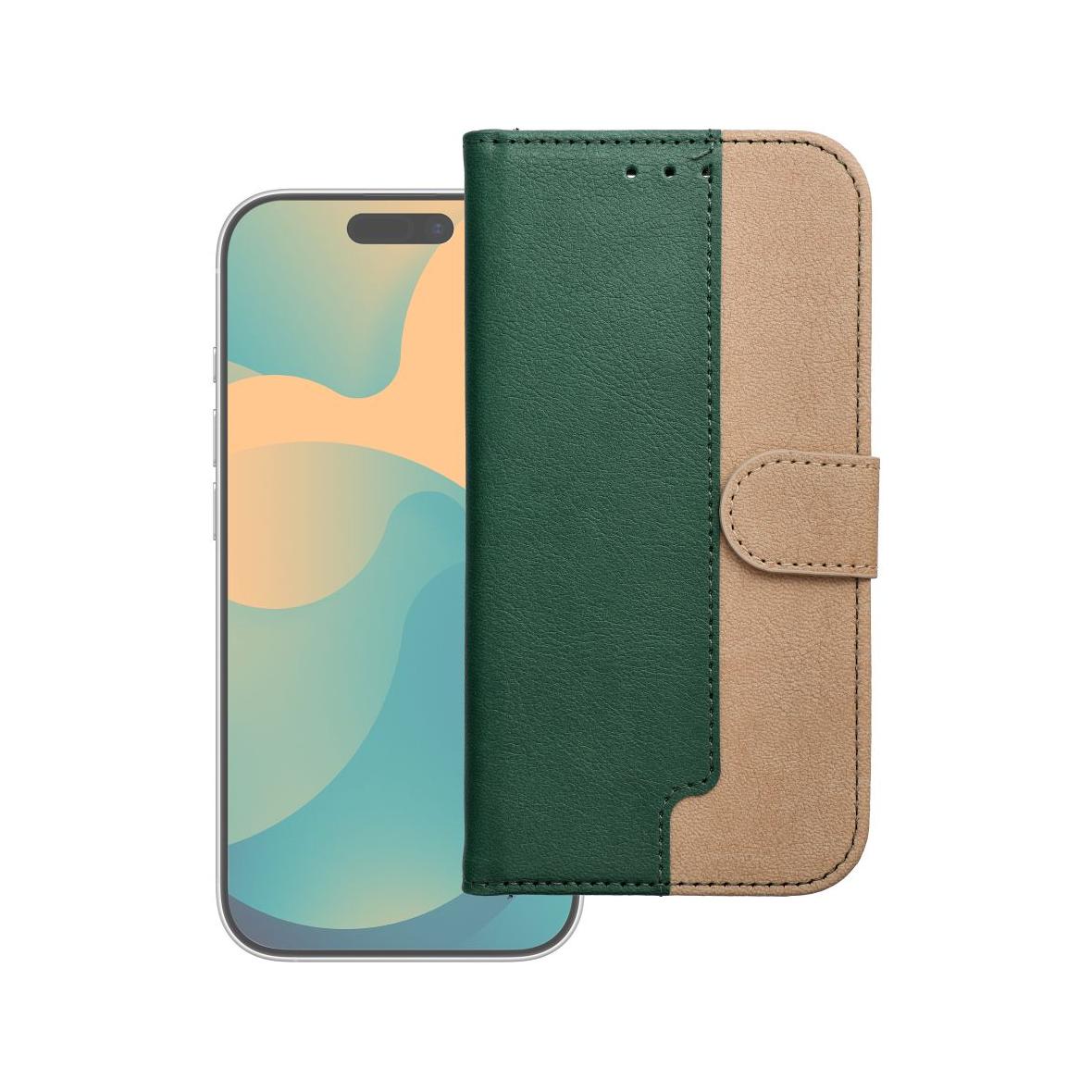 Etui z klapką na iPhone 17 PRO MAX Split Book zielono-złote