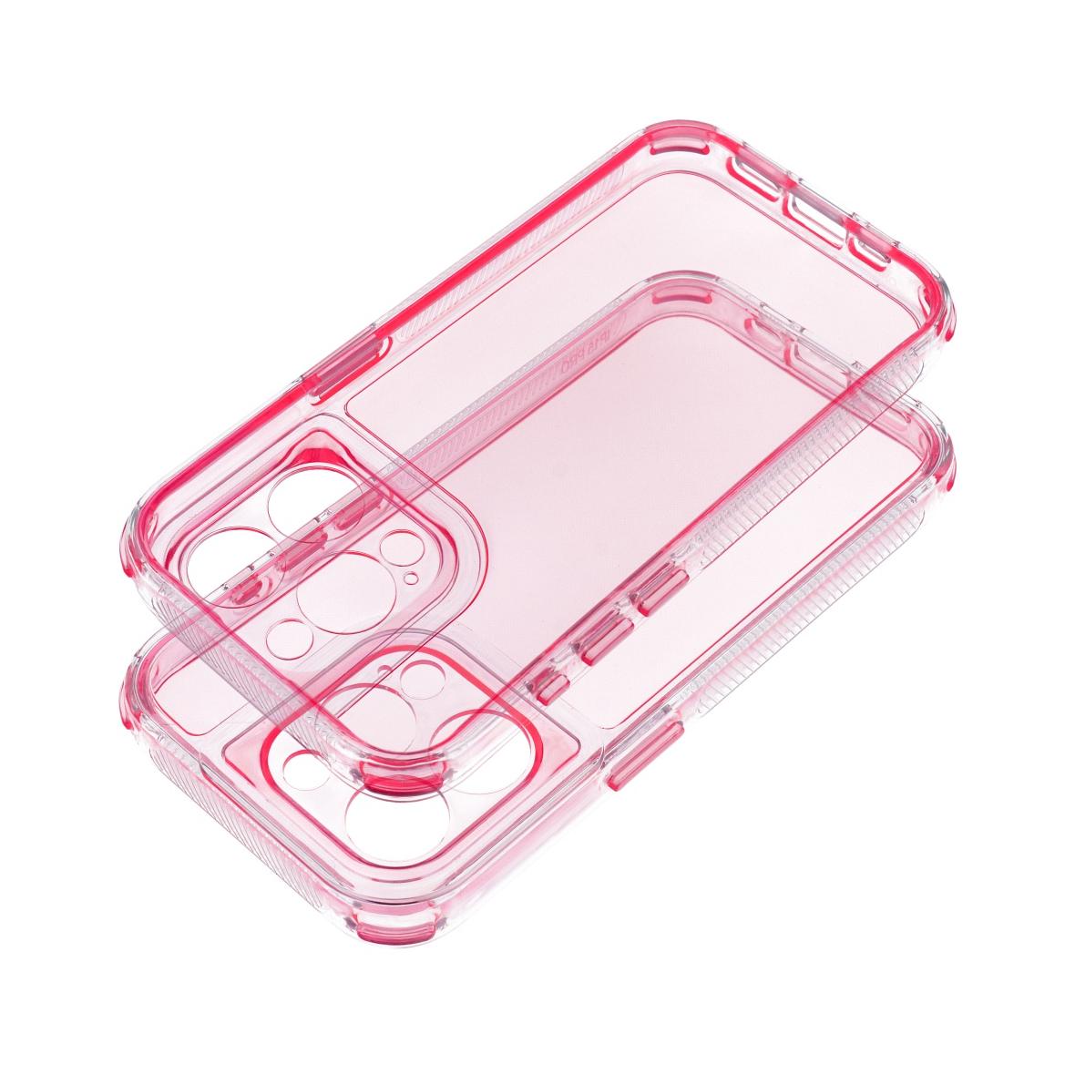 Futerał do iPhone 13 Matrix Clear pudrowy róż