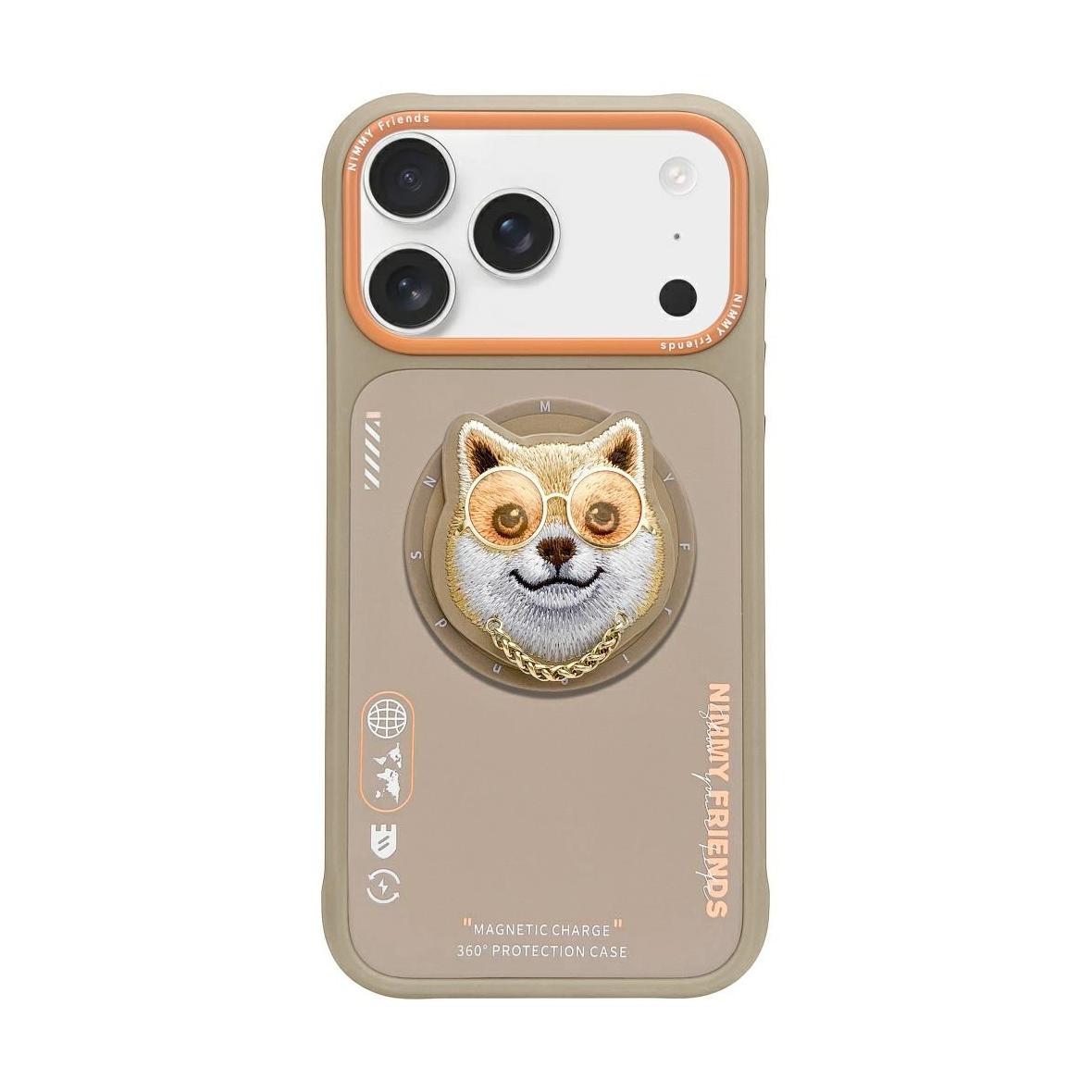 NIMMY futerał GLASSES COOL DOG kompatybilny z MagSafe do IPHONE 17 Pro Max beżowy