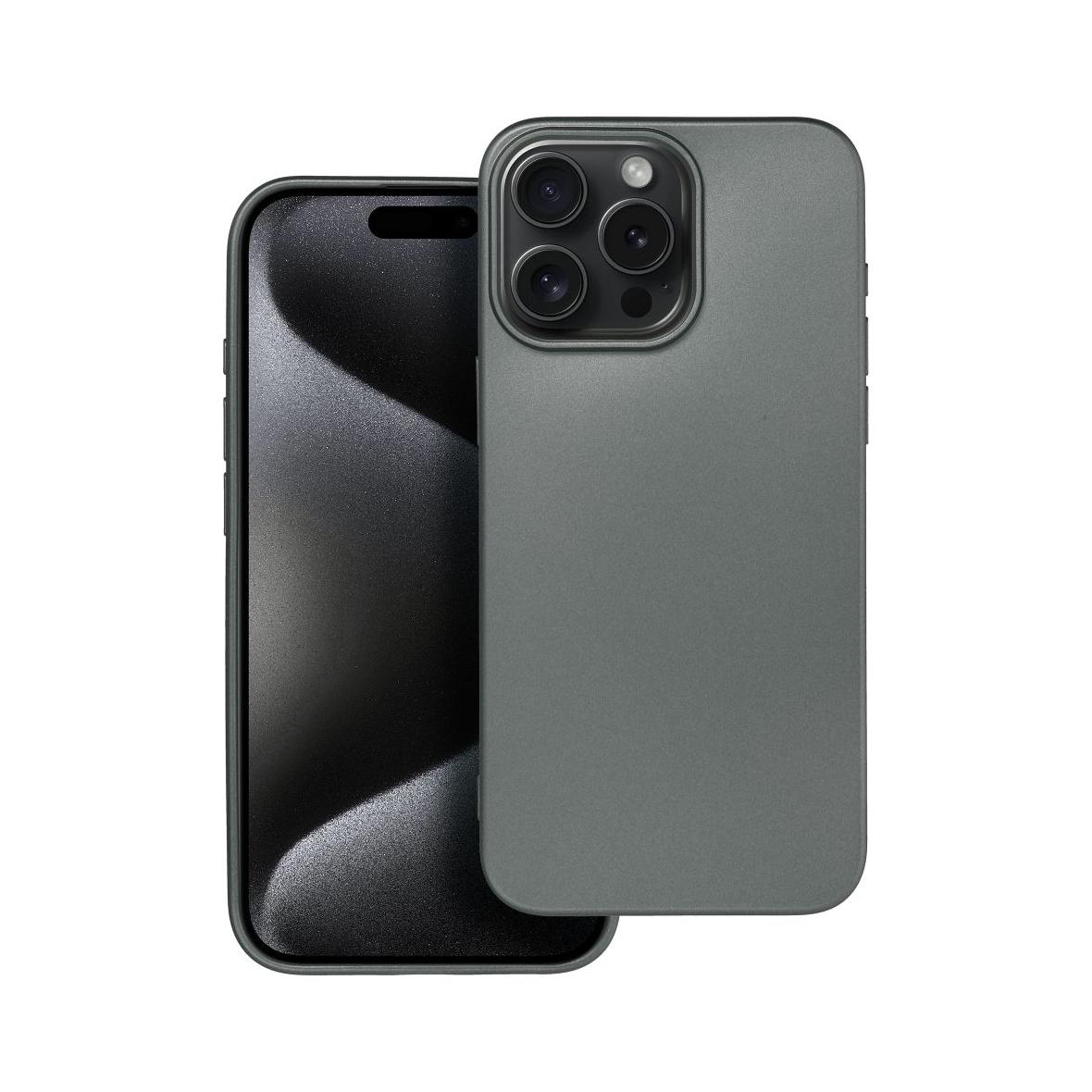 Futerał do iPhone 15 PRO MAX Metallic szary