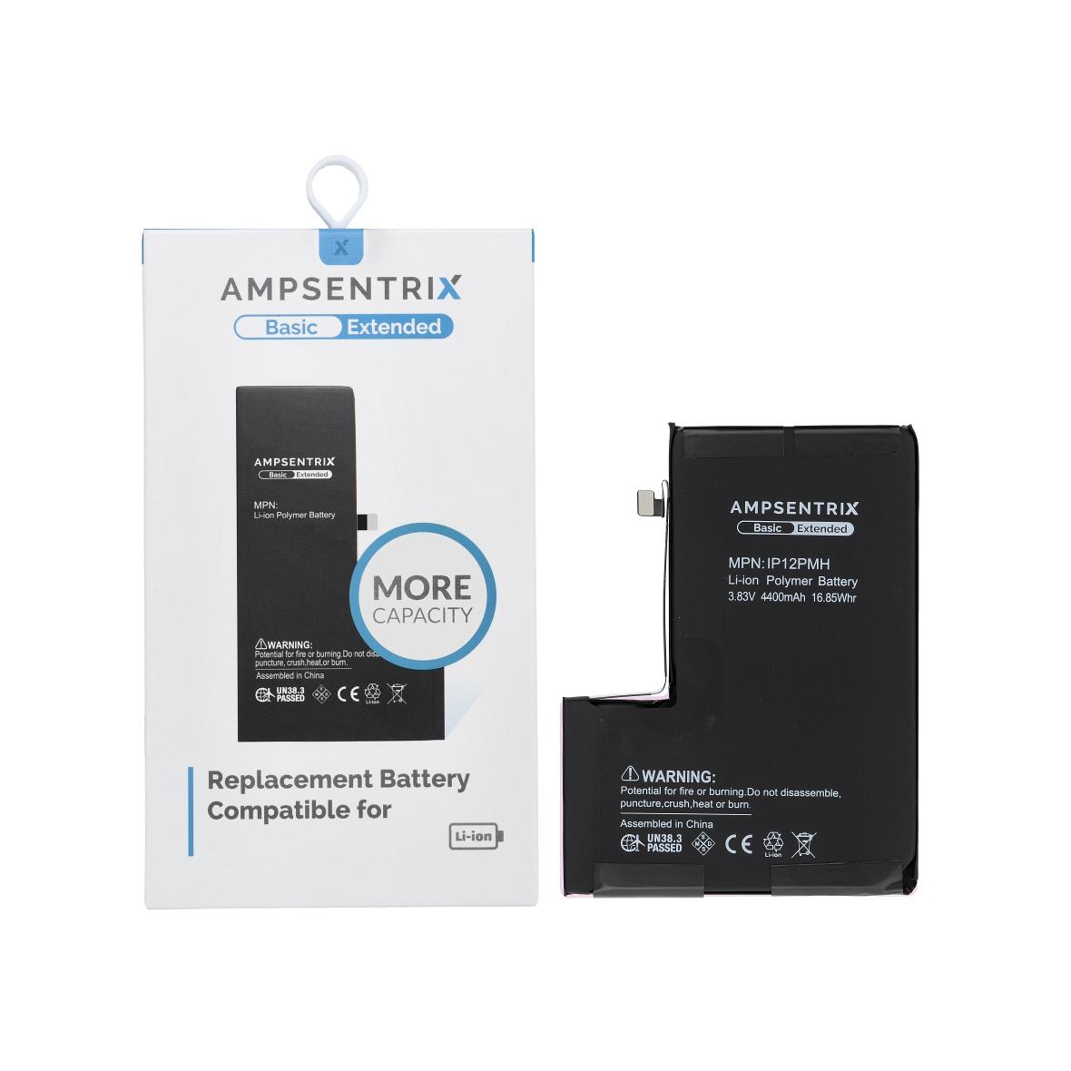 AmpSentrix Basic bateria do iPhone 12 Pro
Max (zwiększona pojemność 4400 mAh)