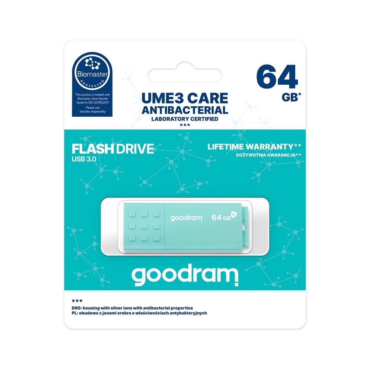 GOODRAM pendrive UME3 64GB USB3.2 (Biomaster protected)