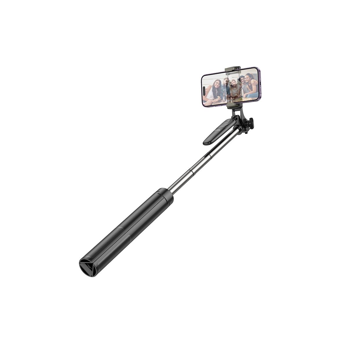 Selfie stick Hoco tripod z pilotem bezprzewodowym K19 czarny