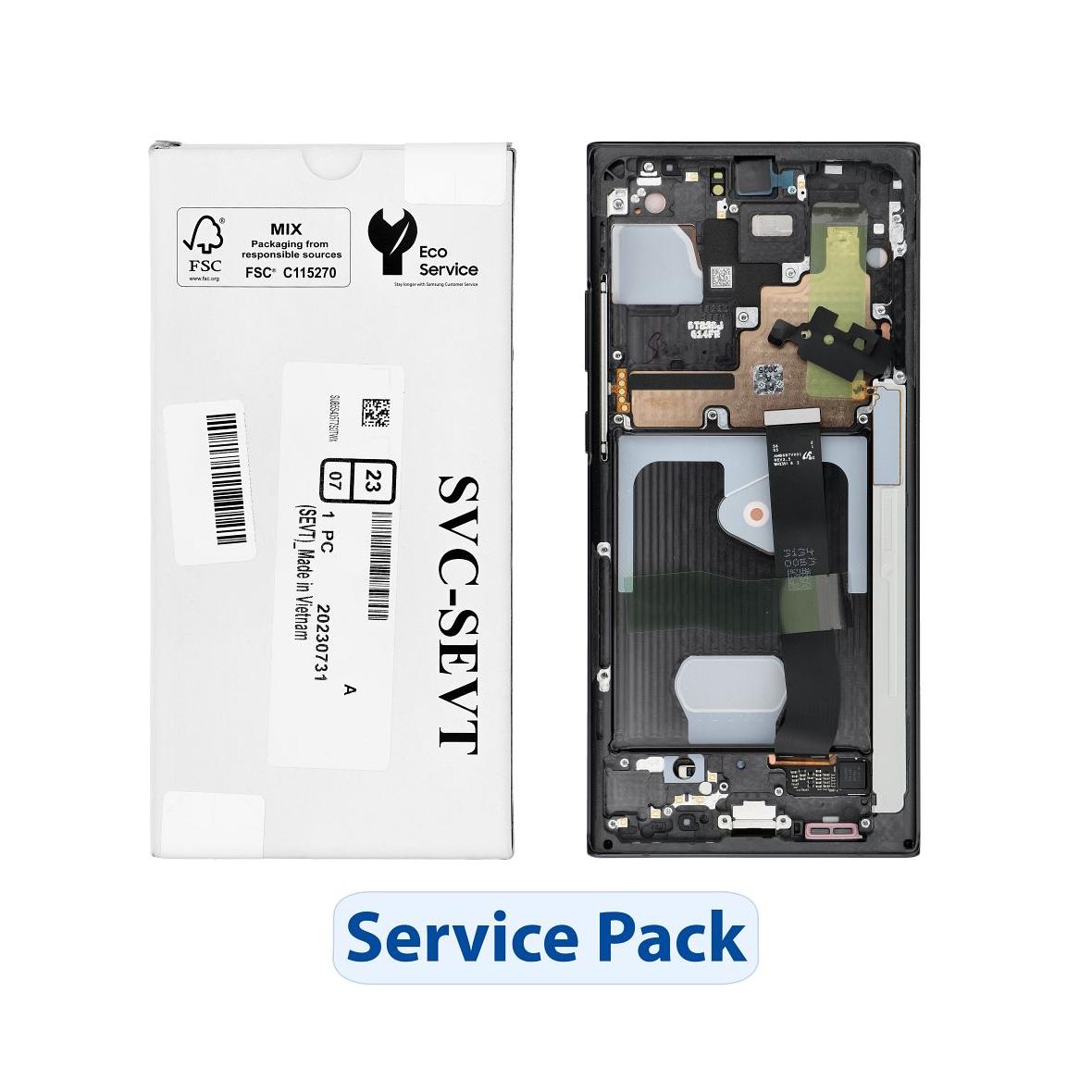 ServicePack Wyświetlacz LCD do SAMSUNG Note 20 Ultra 5G N986 / N985 GH82-31453A Mystic Black