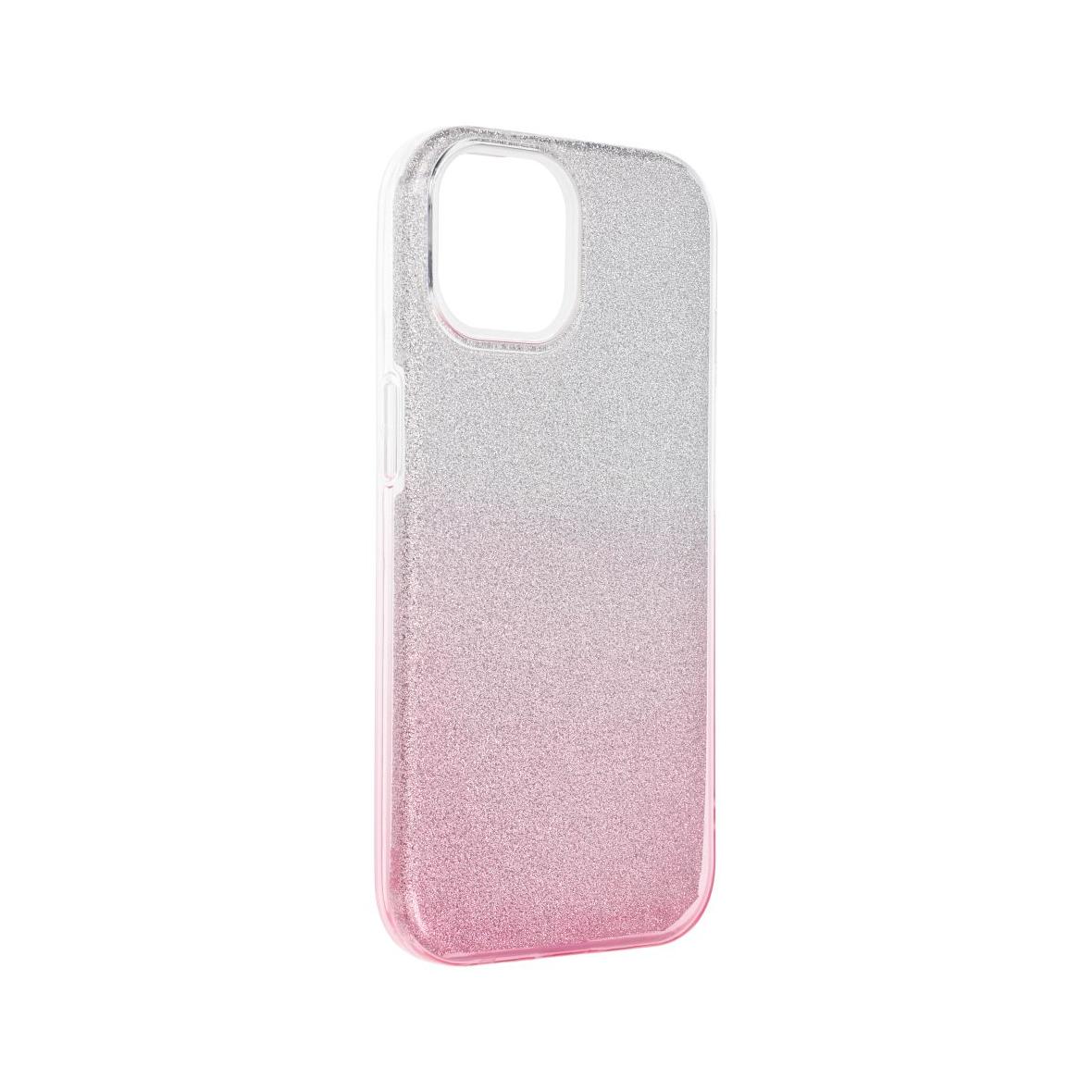 Futerał do iPhone 15 Shining transparentny różowy