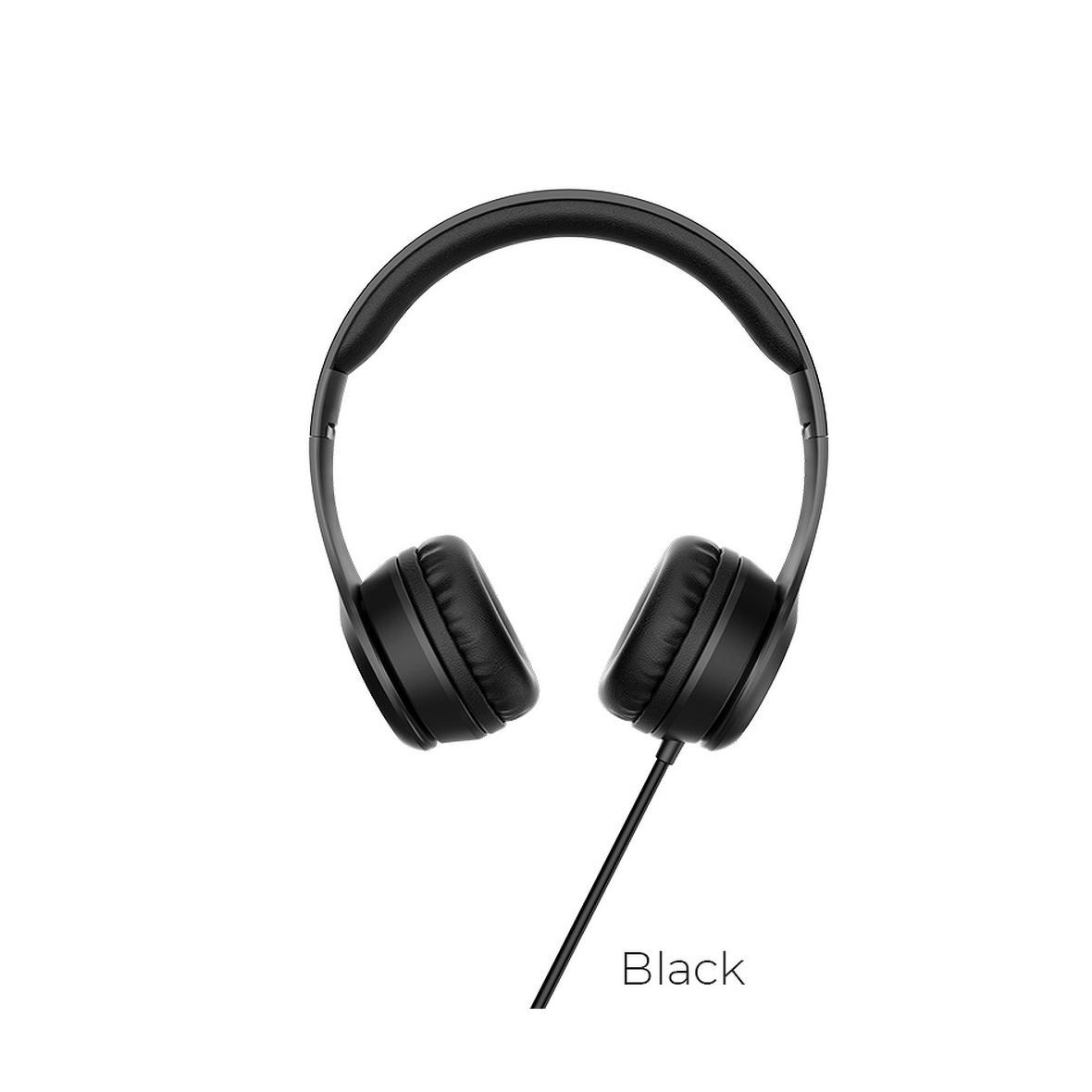 Słuchawki przewodowe nauszne Jack 3,5 mm Hoco W21 czarne