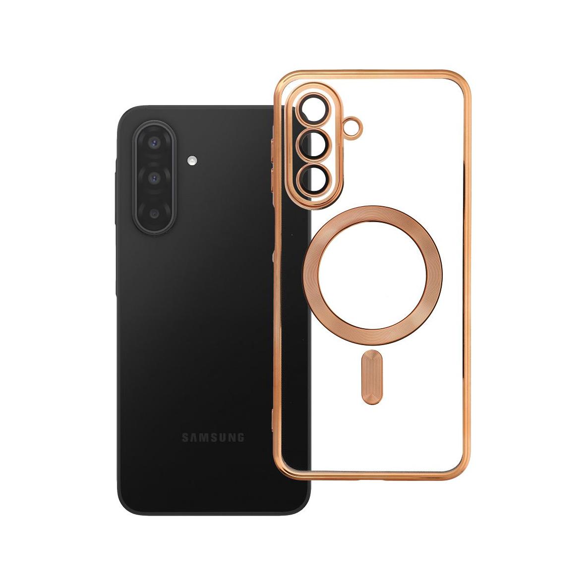 Futerał do Samsung A17 Electro Mag Cover zgodny z MagSafe złoty