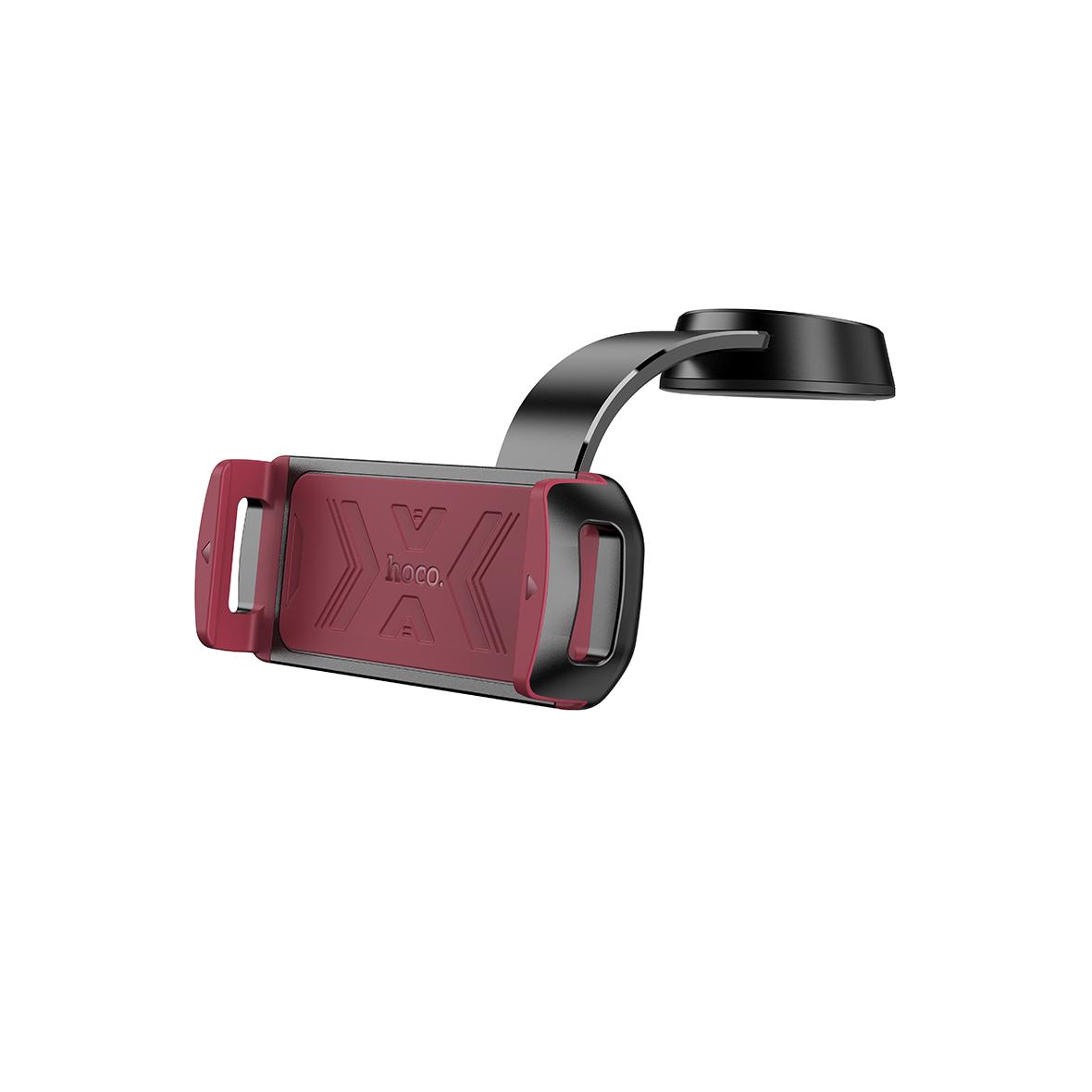 Uchwyt na telefon / tablet do samochodu uniwersalny Hoco do deski (4,5" - 13") H68 czarno czerwony