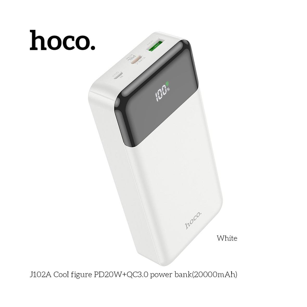 Powerbank Hoco 20000 mAh QC3.0 PD 3A 20W J102A biały