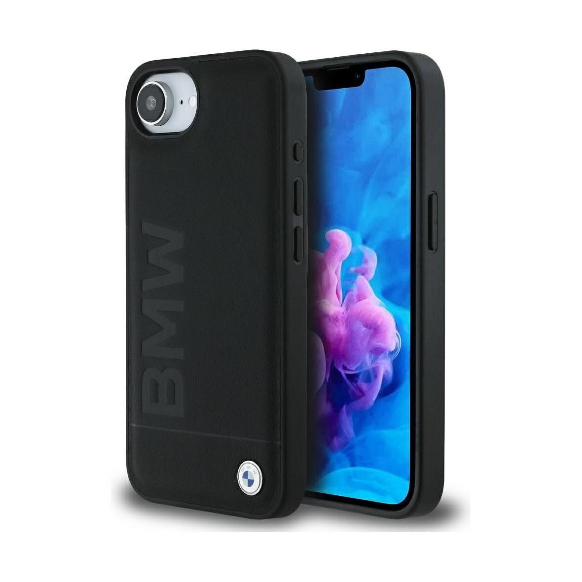 BMW futerał do IPHONE 16e (SE 4 2025) BMHCPSE4SLLBK (Leather Hot Stamp) black