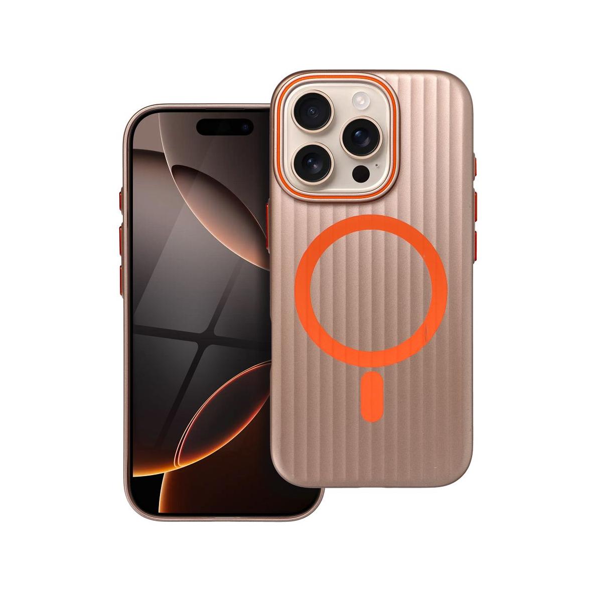 Futerał do iPhone 16 PRO Simply zgodny z MagSafe tytanowy pustynny