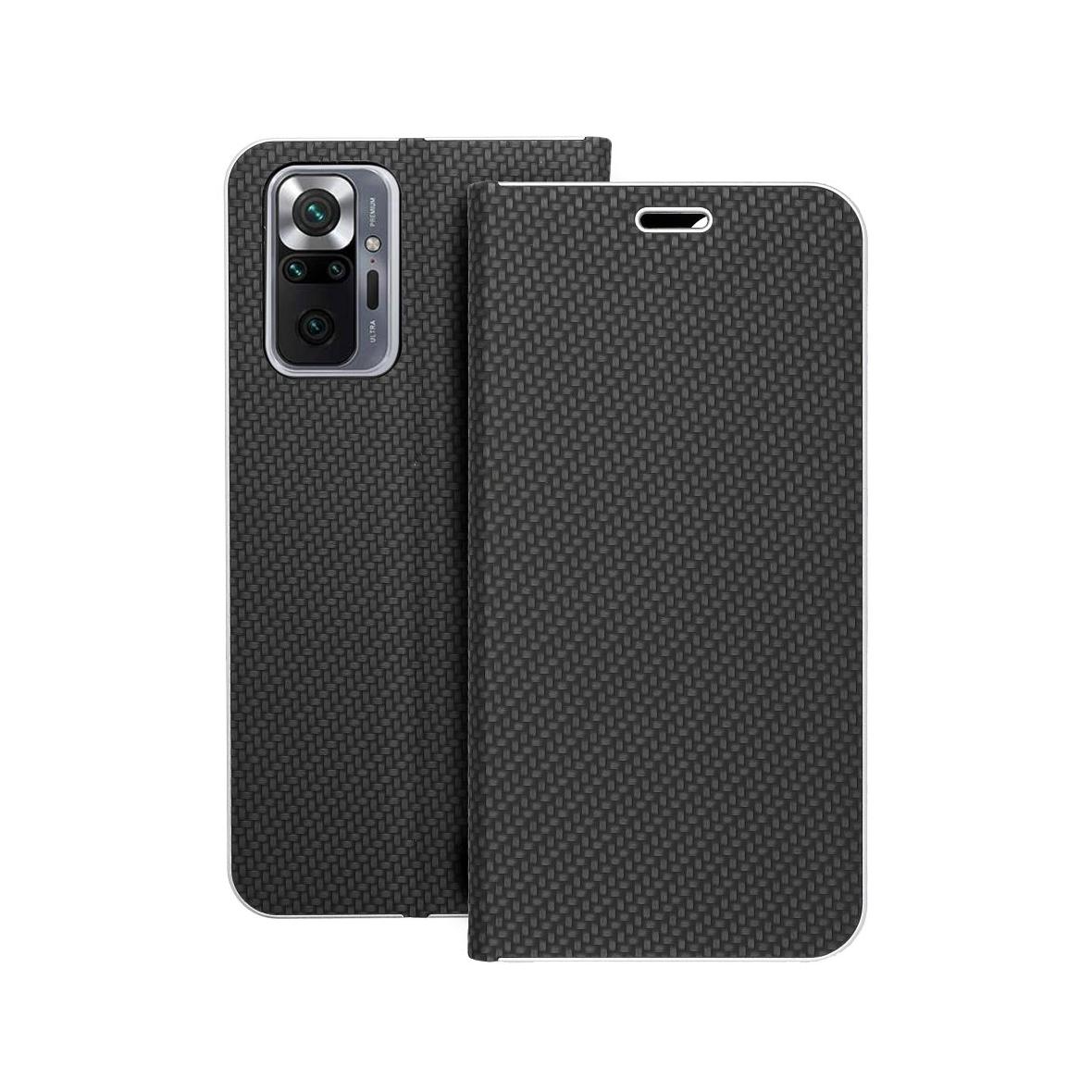 Etui z klapką na Xiaomi Redmi NOTE 10 PRO Luna Book Carbon czarne