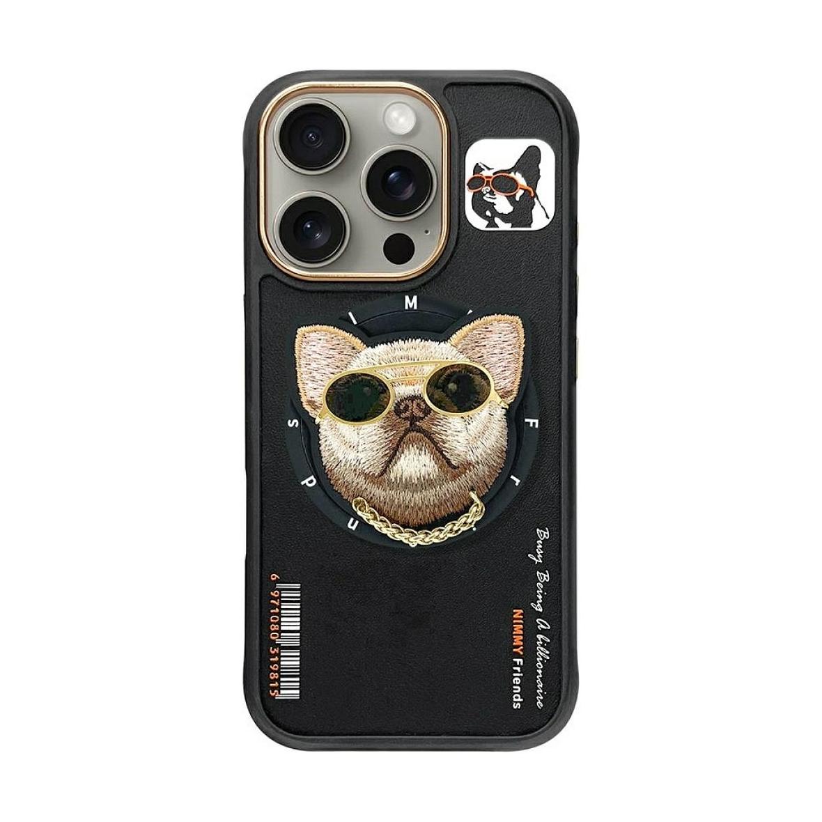 NIMMY futerał GLASSES COOL DOG kompatybilny z MagSafe do IPHONE 16 Pro czarny