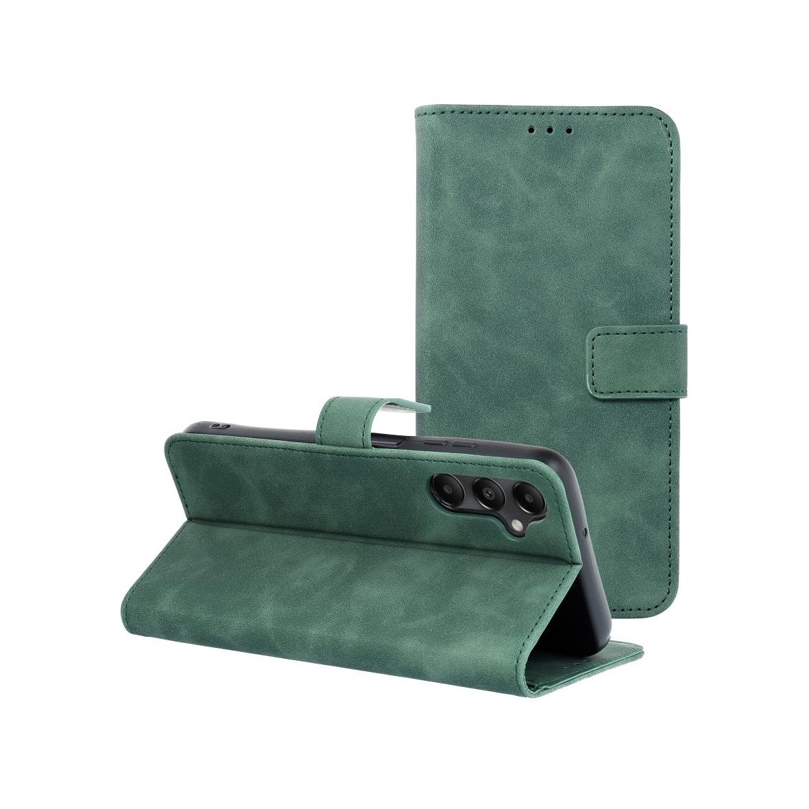 Etui z klapką na Samsung A05s Tender Book zielone