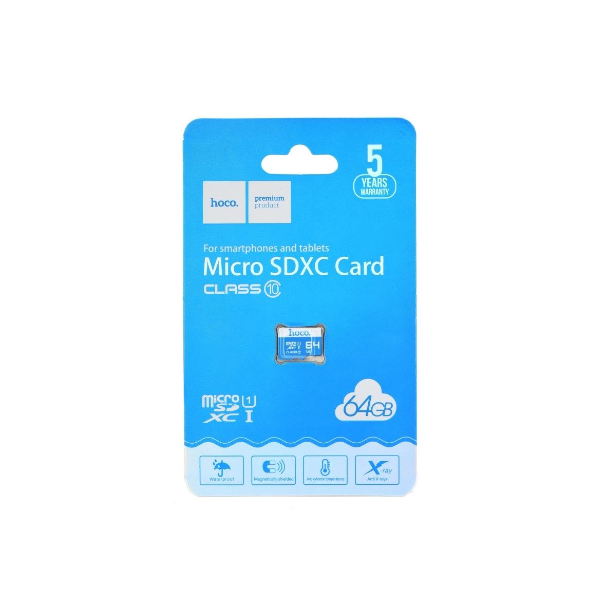 Karta microSD 64GB class 10 Hoco niebieska