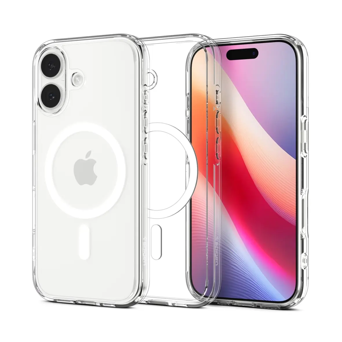 SPIGEN futerał ULTRA HYBRID MAG kompatybilny z MagSafe do IPHONE 17 clear white