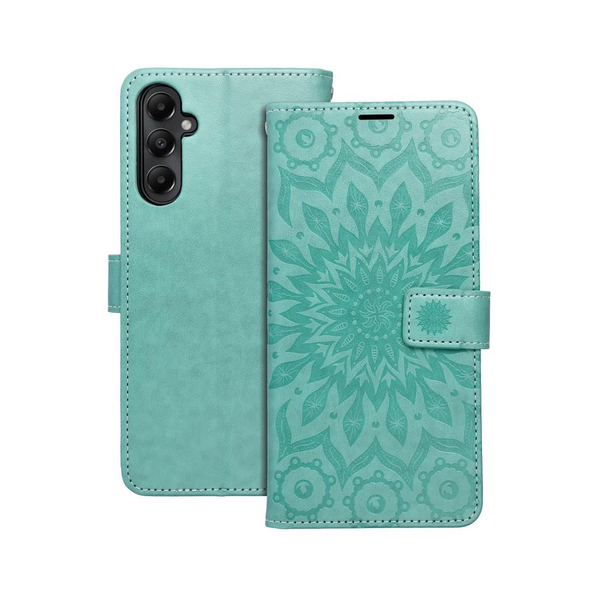 Etui z klapką na Samsung A05s Mezzo Book mandala zielone