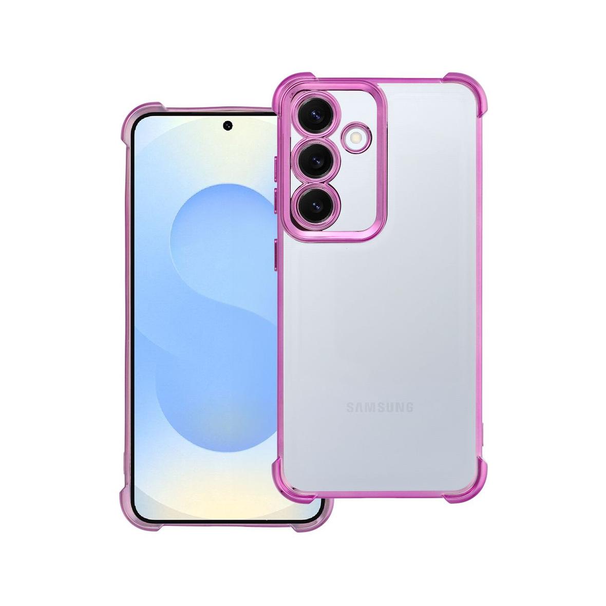Futerał do Samsung S25 Antishock Electro purpurowy