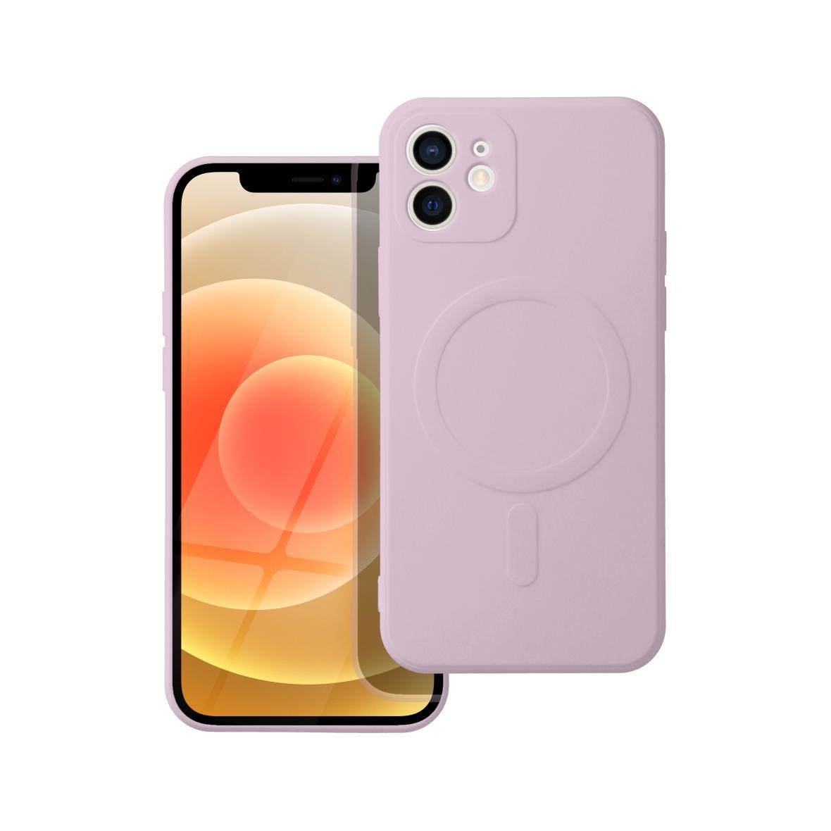Futerał do iPhone 12 Silicone Mag Cover zgodny z MagSafe różowy