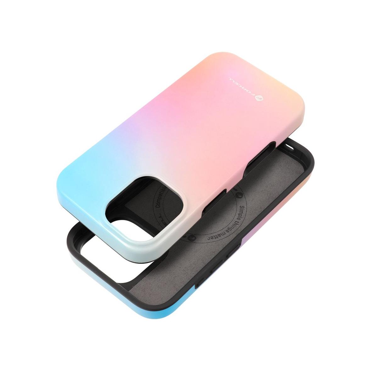 Etui na iPhone 16 Forcell F-Protect Mirage zgodny z MagSafe Military Drop-Test pinky blue