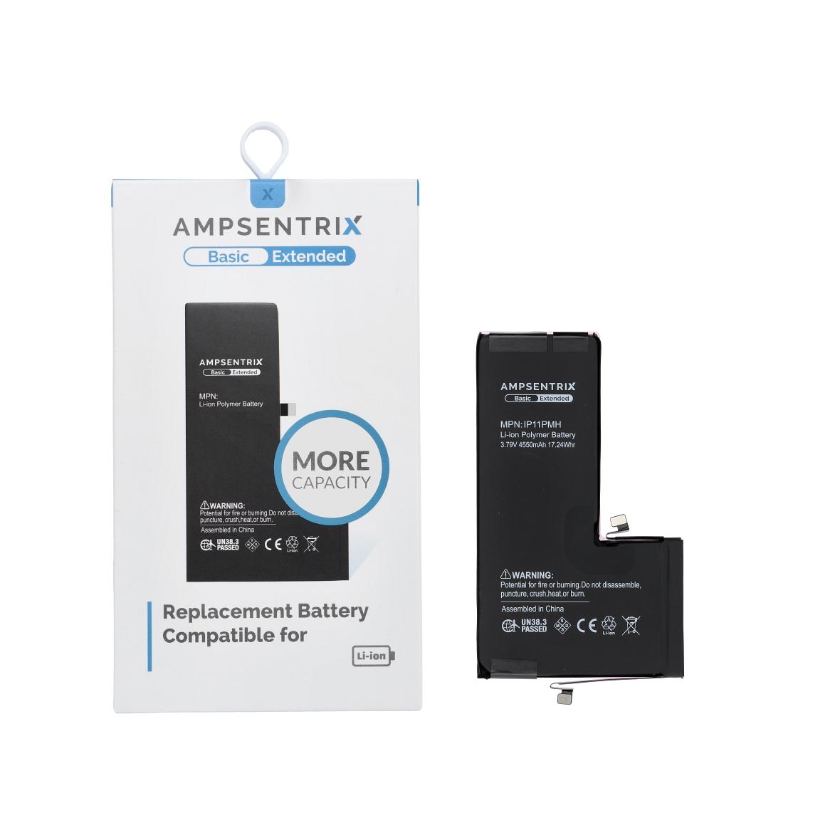 AmpSentrix Basic bateria do iPhone 11 Pro Max (zwiększona pojemność 4550mAh)