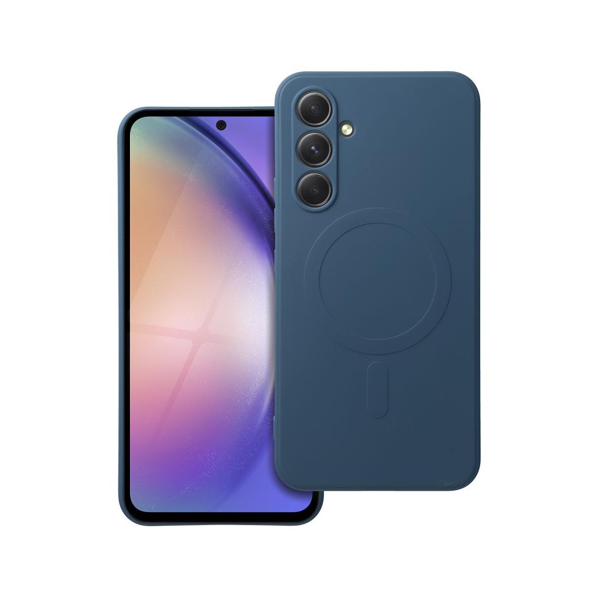 Futerał do Samsung A54 Silicone Mag Cover zgodny z MagSafe niebieski