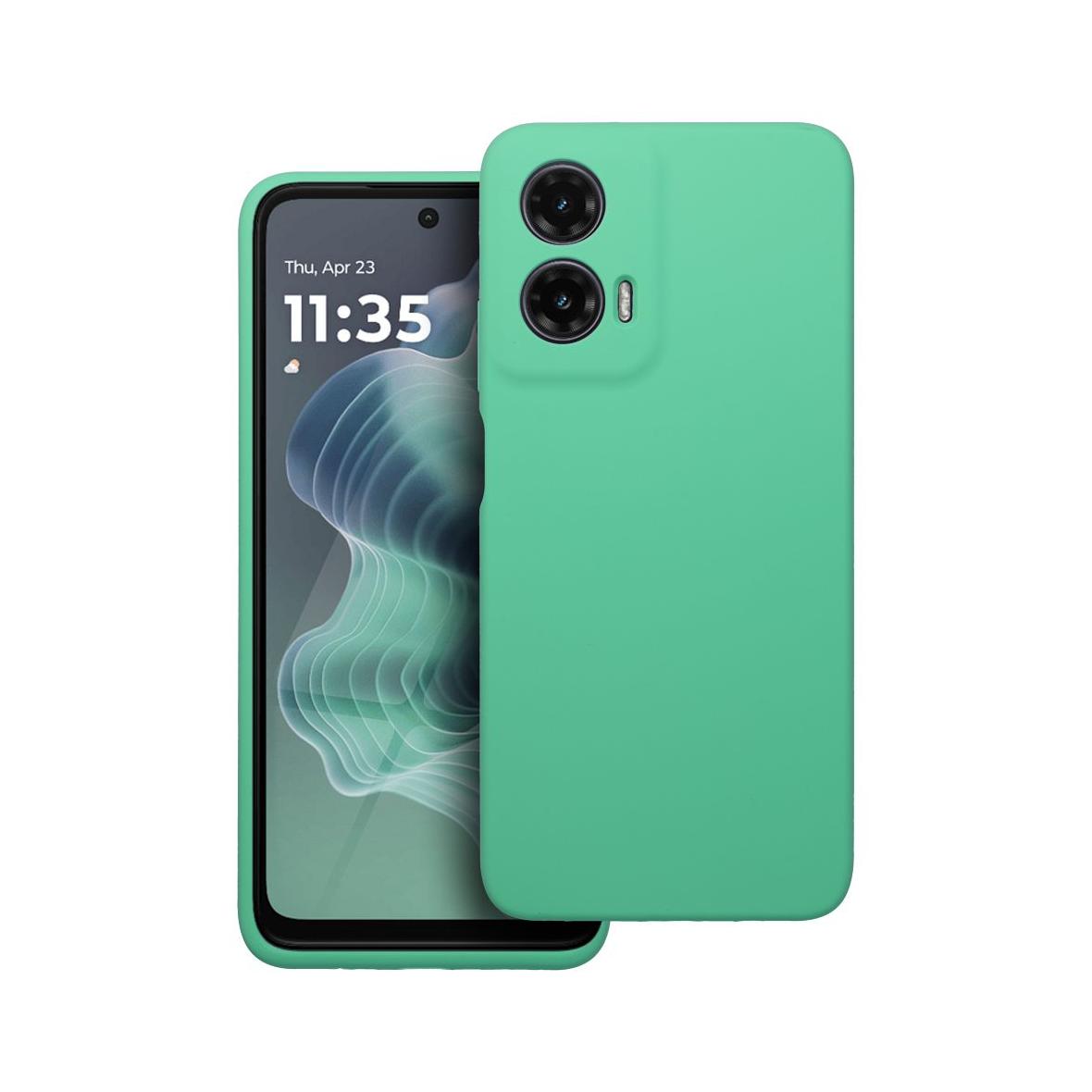 Futerał do Motorola G35 5G Silicone 2mm miętowy