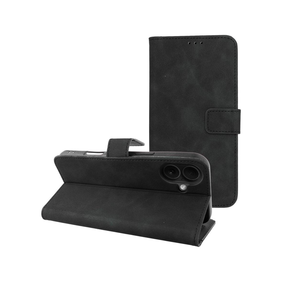 Etui z klapką na iPhone 16 PLUS Tender Book czarne