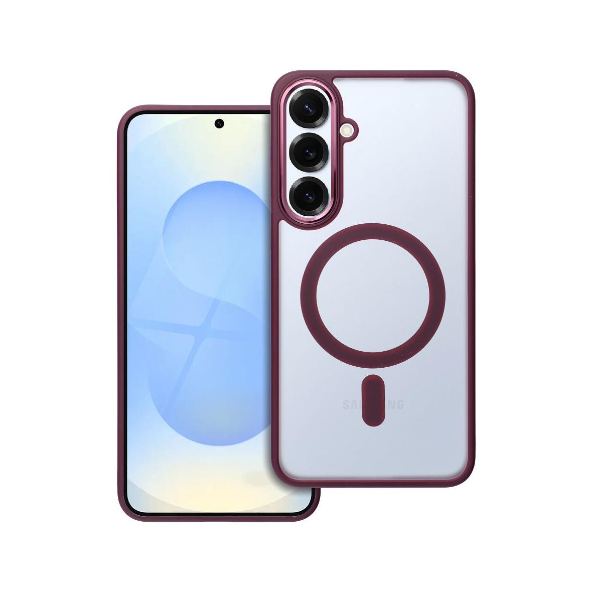 Futerał do Samsung S25 PLUS Matte Mag Cover zgodny z MagSafe czerwony