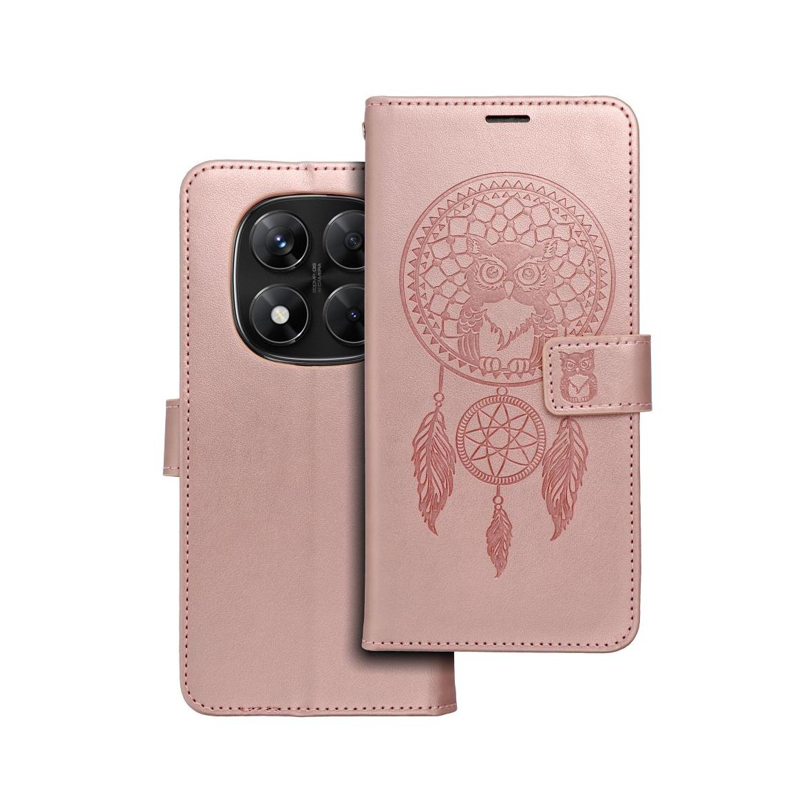 Etui z klapką na Xiaomi Redmi NOTE 14 PRO 5G / 14 PRO PLUS 5G Mezzo Book łapacz snów złoto-różowe