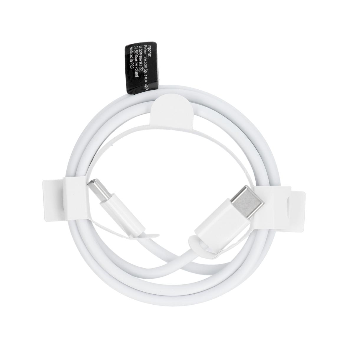 Kabel USB C do USB C PD QC3.0 3A 30W 1 m HD26 biały