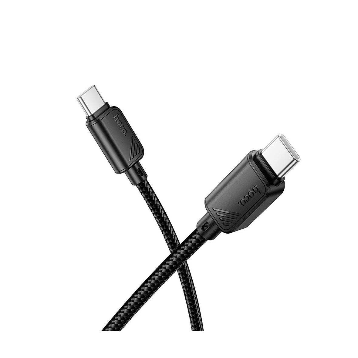 Kabel USB C do USB C Hoco 3A 60W 1 m X113 czarny