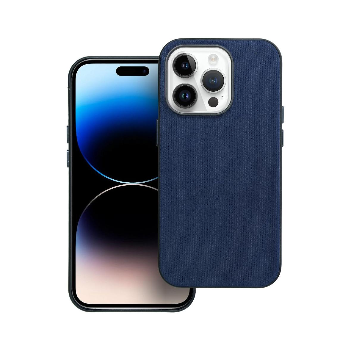 Futerał do iPhone 14 PRO Woven Mag Cover zgodny z MagSafe niebieski