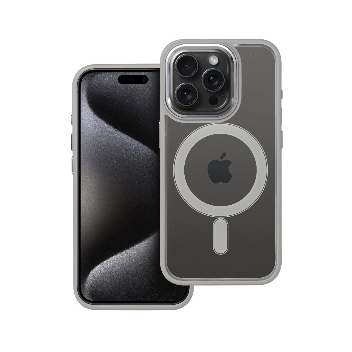 Futerał do iPhone 15 PRO Color Edge Mag Cover zgodny z MagSafe tytanowy szary