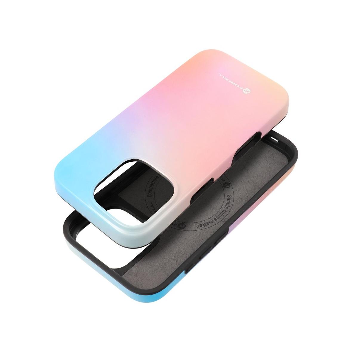Etui na iPhone 15 PRO MAX Forcell F-Protect Mirage zgodny z MagSafe Military Drop-Test pinky blue