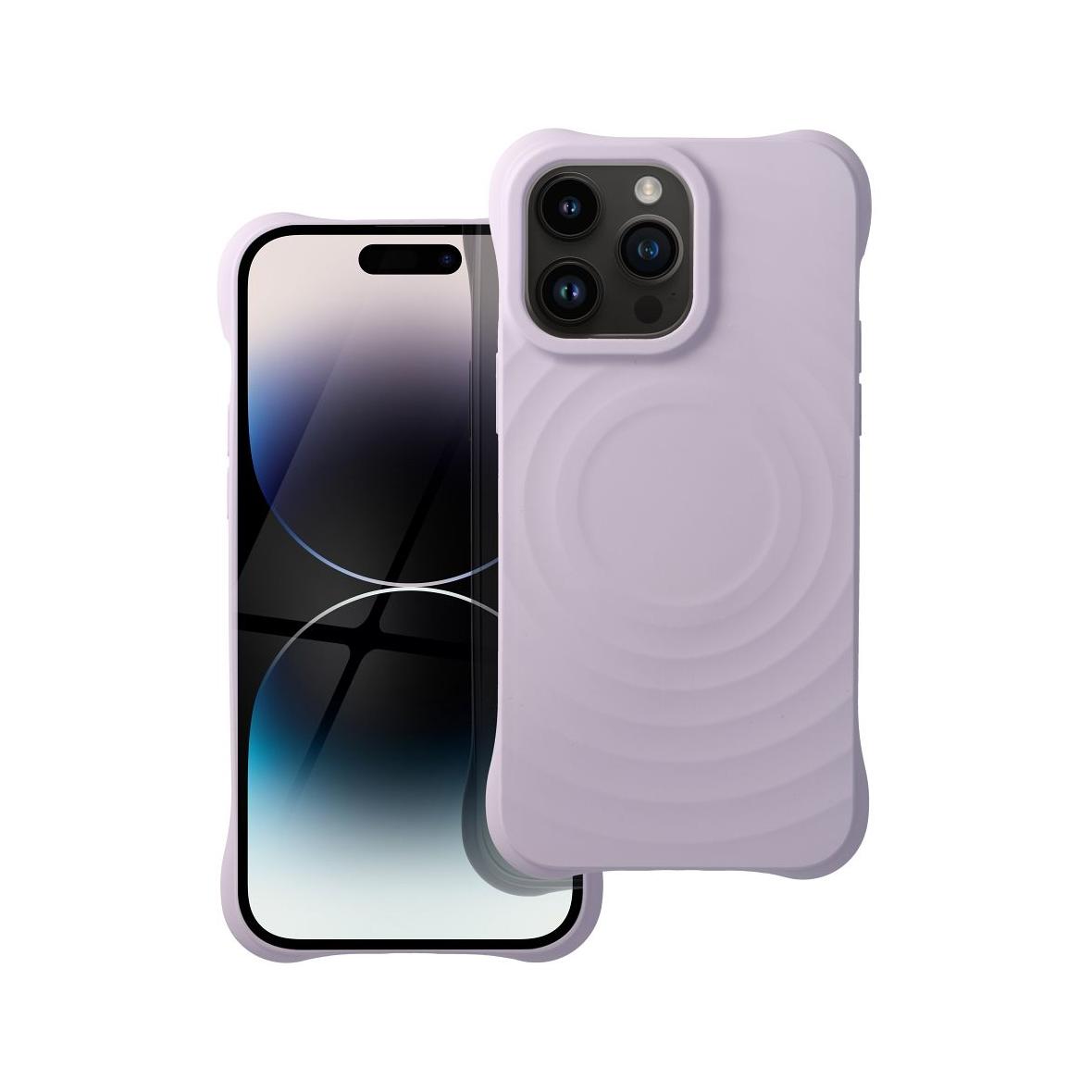 Etui na iPhone 14 PRO MAX Silicone Zephyr Mag Cover zgodny z MagSafe liliowy