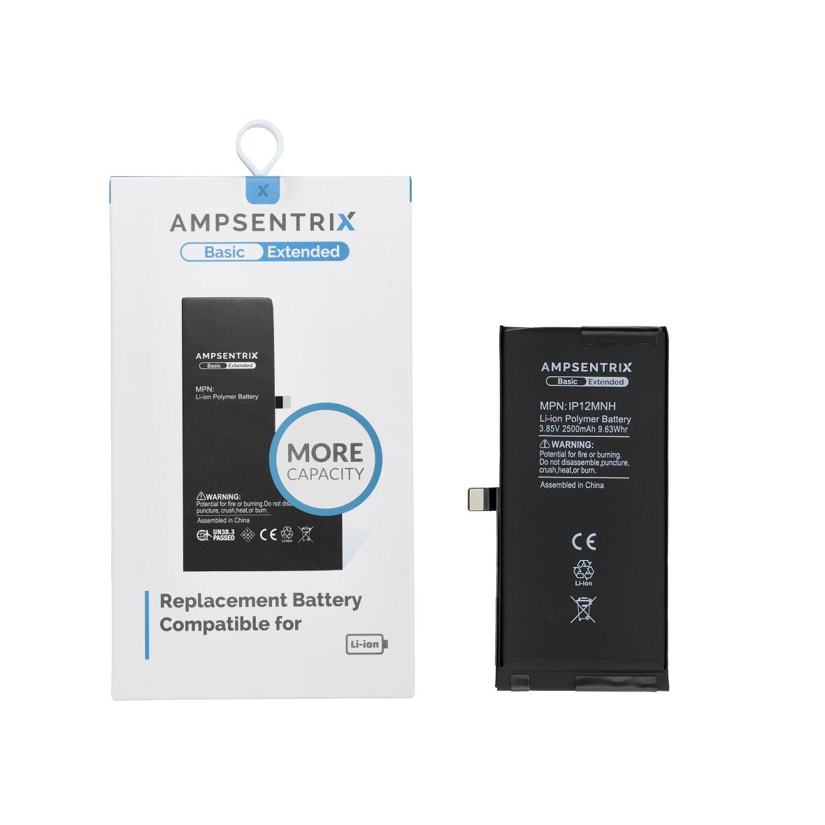 AmpSentrix Basic bateria do iPhone 12 Mini (zwiększona pojemność 2500 mAh)