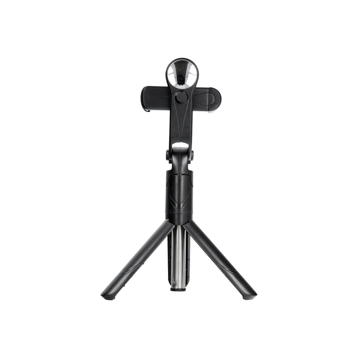 Uchwyt selfie z pilotem bezprzewodowym tripod z lusterkiem SSTR-11 czarny