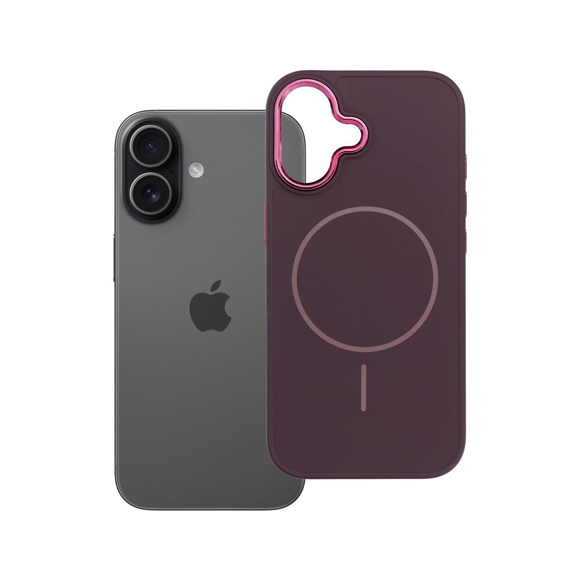 Futerał do iPhone 17 Frame Mag Cover zgodny z MagSafe fioletowy