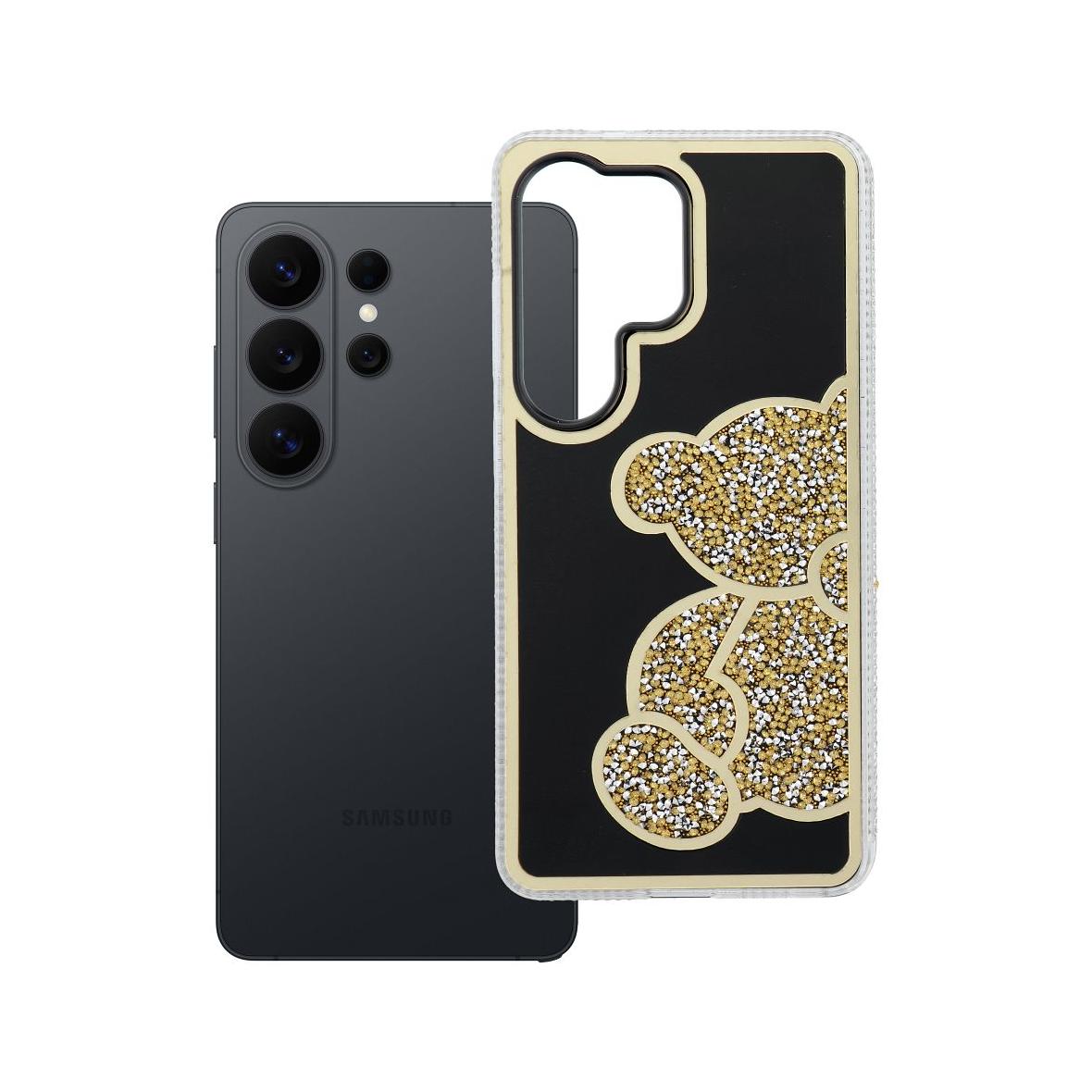Futerał do Samsung S26 ULTRA Teddy Bear złoty