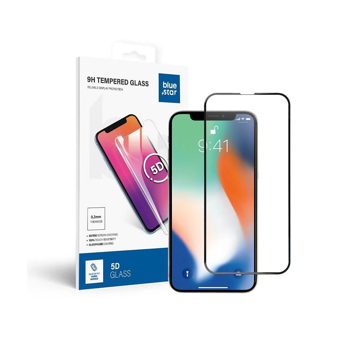 Szkło hartowane do iPhone X (full glue) Blue Star 5D czarne