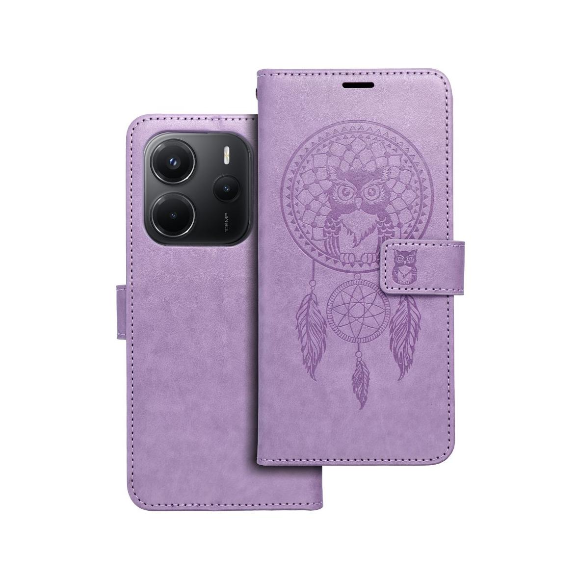 Etui z klapką na Xiaomi Redmi NOTE 14 5G Mezzo Book łapacz snów fioletowe