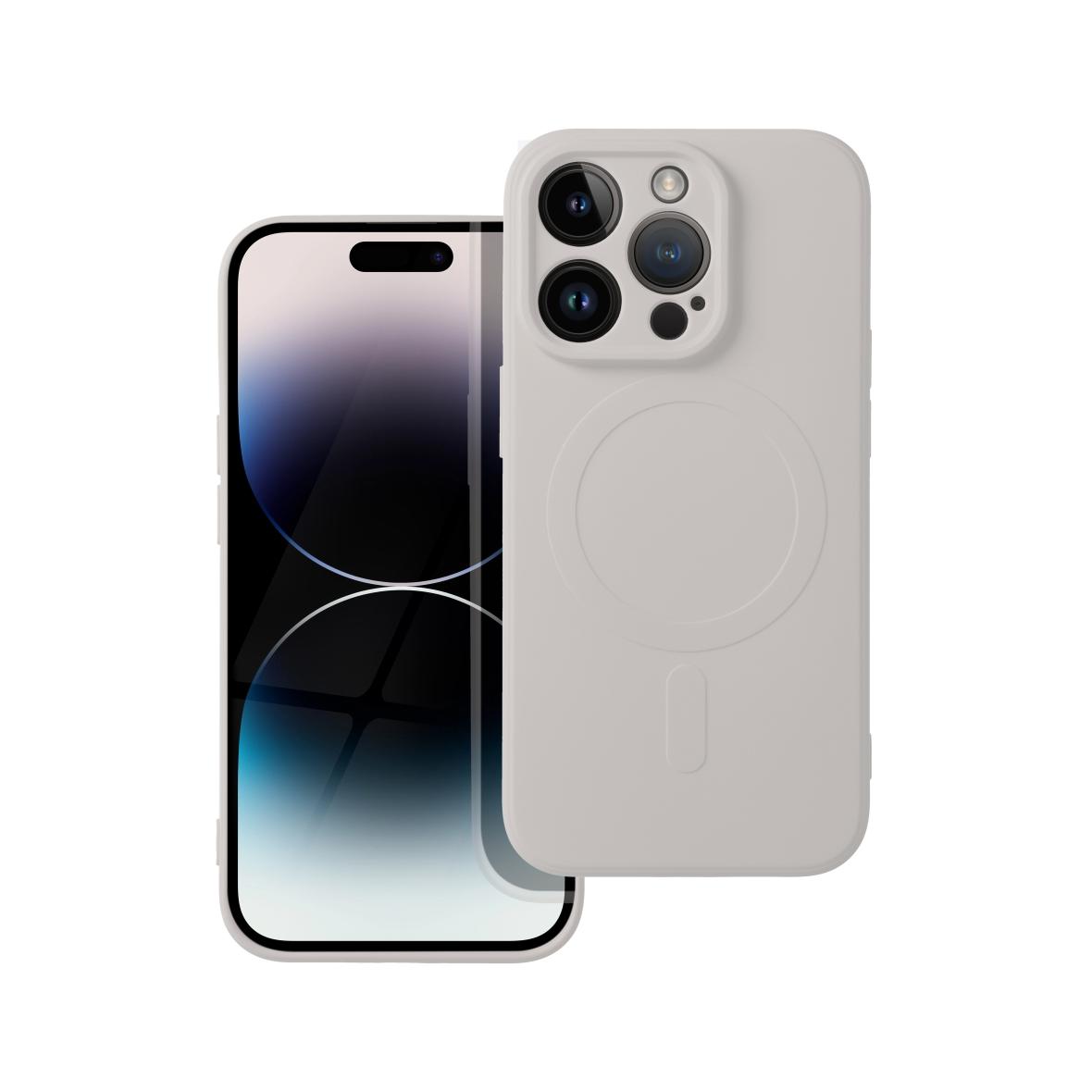 Futerał do iPhone 14 PRO Silicone Mag Cover zgodny z MagSafe biały