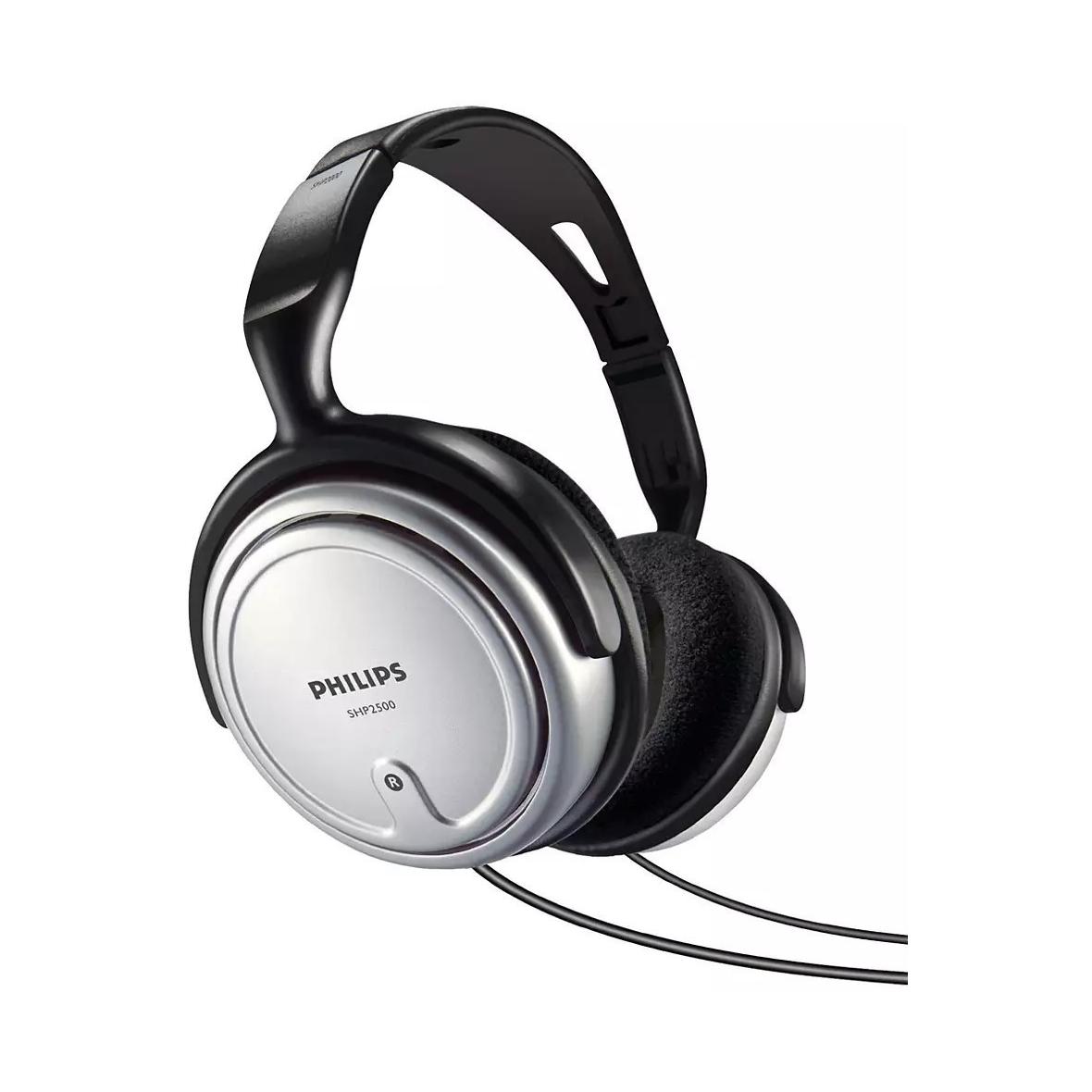 Słuchawki przewodowe nauszne Jack 3,5 mm Philips VSLUSHP2500 srebrne