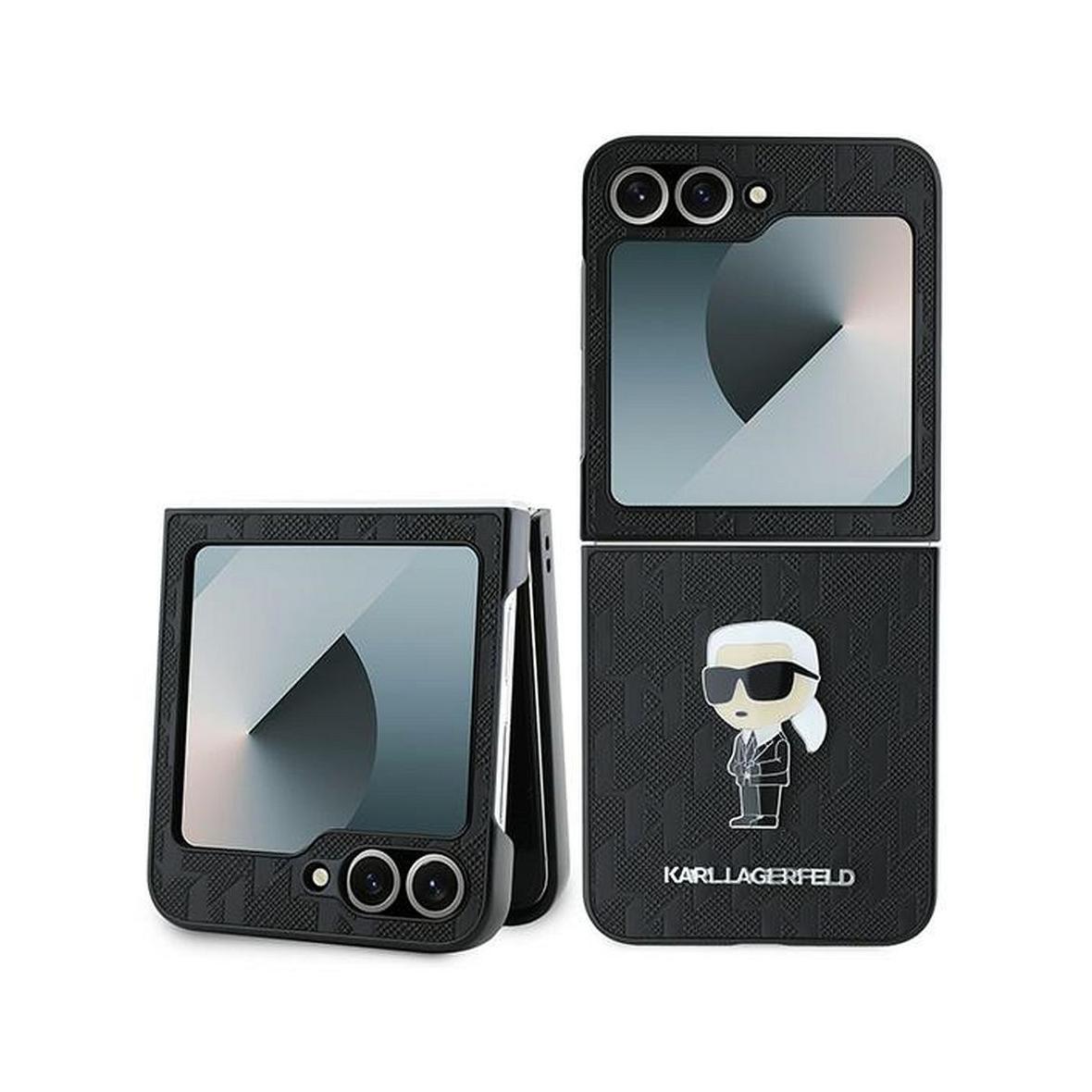 KARL LAGERFELD futerał do SAMSUNG Z Flip 6 KLHCZF6SAPKINPK (HC Saffiano Monogram Ikonik Pin) czarny