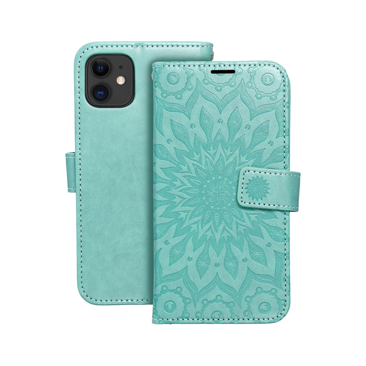 Etui z klapką na iPhone 11 Mezzo Book mandala zielone