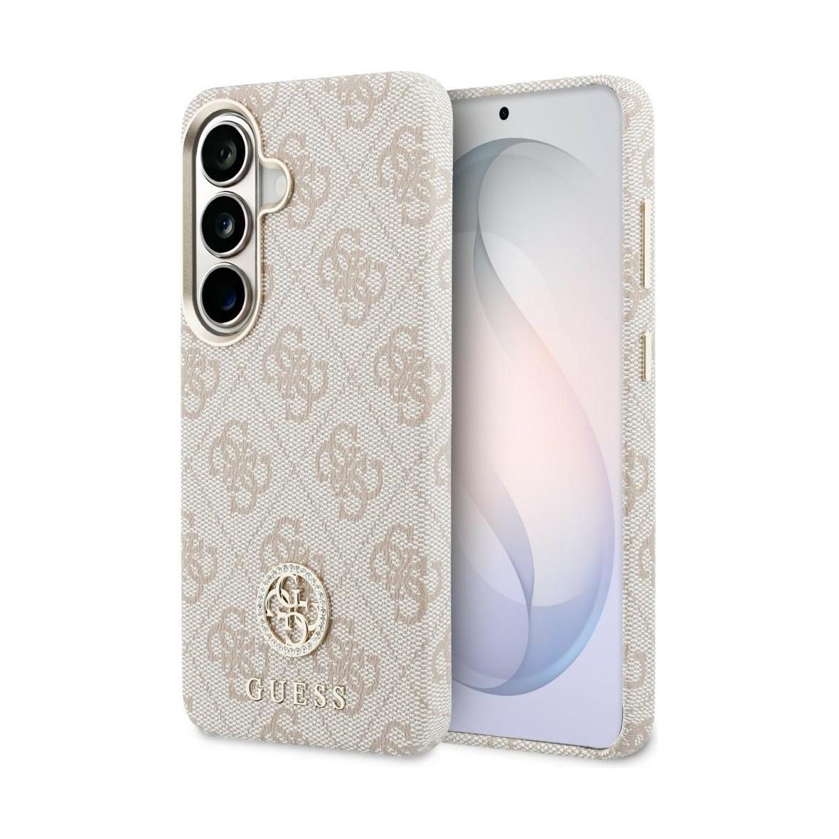 GUESS futerał do SAMSUNG S26 GUHMS26SP4GRMDEP (4G Rhinestone Round Logo MagSafe) różowy