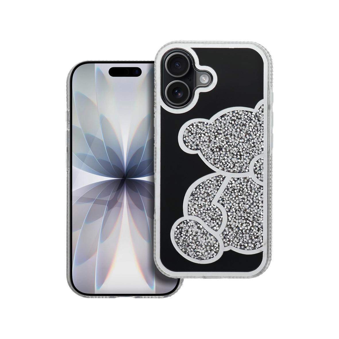 Futerał do iPhone 17 Teddy Bear srebrny
